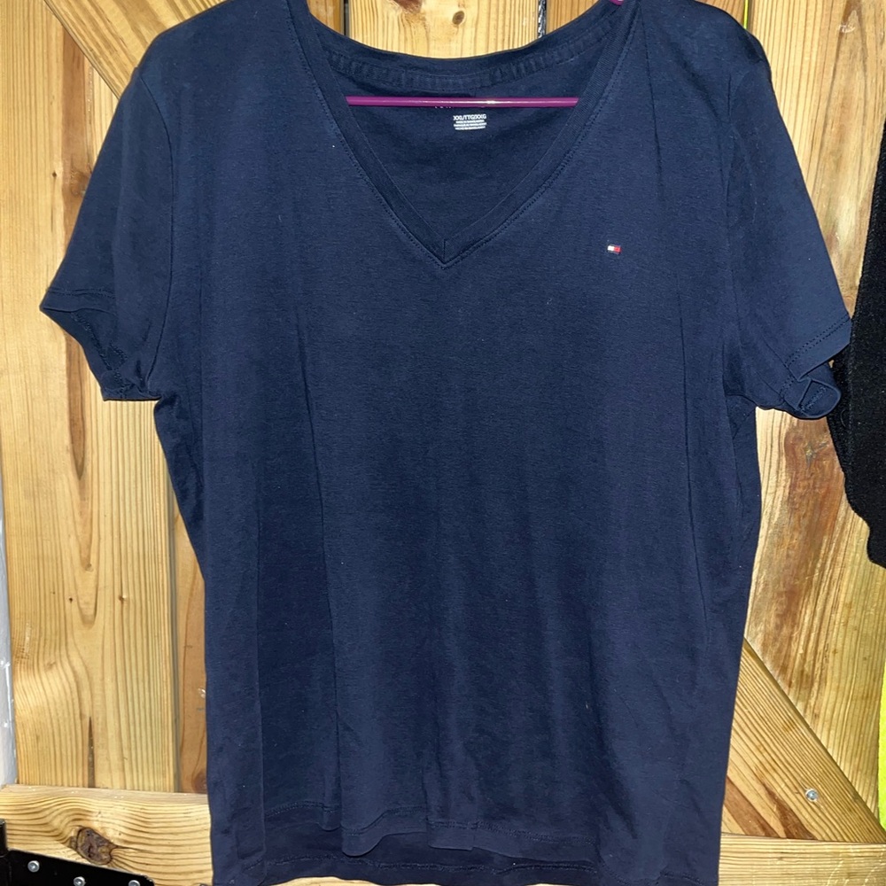 Tommy Hilfiger Dark Blue V-Neck Tee